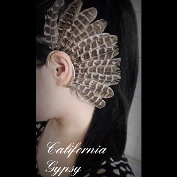 Hippie festival  gypsy feather ear piece - Picture 8 of 8